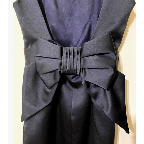 NWT Vintage ABS Collection Mini Dress Black Size 2 Satin Bow Y2K Coquette Paris - Picture 7 of 9